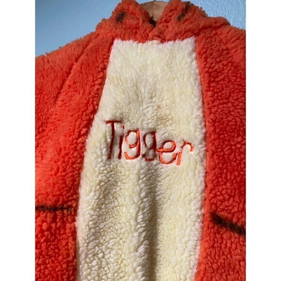 Vintage The Disney Store Kids Childrens Tigger 4-6T Orange Full Body Costume Zip - Picture 3 of 10
